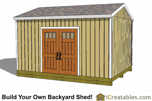 12x16-B Backyard Shed Plans Emailed