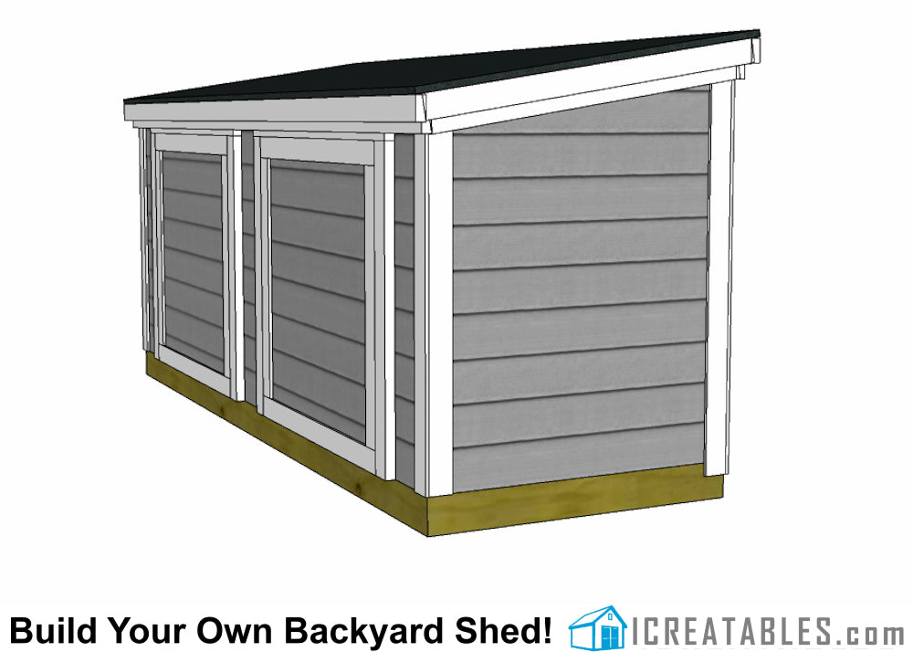 4x12-LT6 Lean To Shed Plans Emailed
