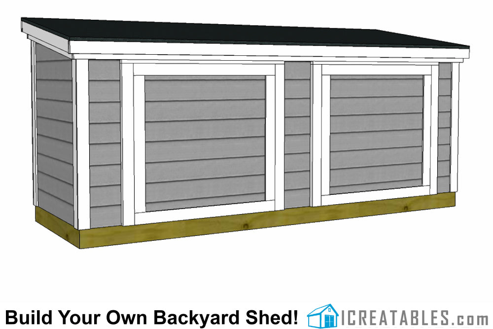 4x12-LT6 Lean To Shed Plans Emailed