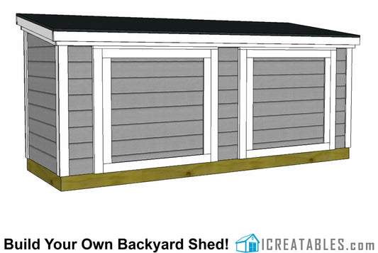 4x12-LT6 Lean To Shed Plans Emailed