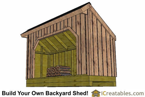5x12-FW Firewood Shed Plans Emailed