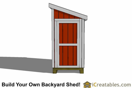 4x8-LTDE Lean To Door End Shed Plans Emailed