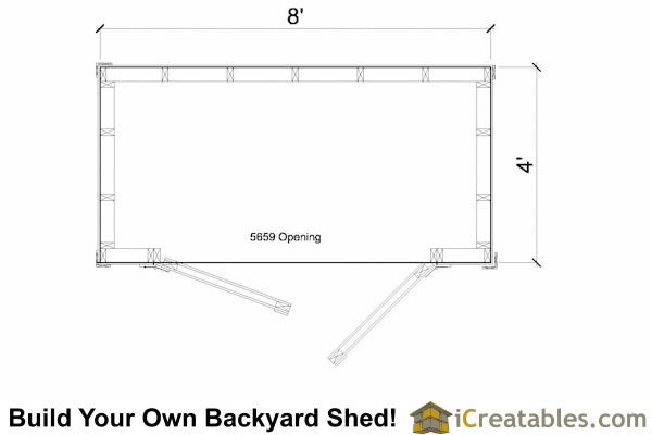 4x8 lean to shed floor plans