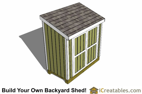 4x8-LT Lean To Shed Plans Emailed