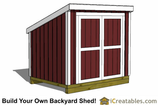 6x8-LTSW Lean To Short Wall Plans Emailed
