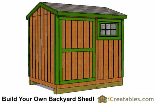 6x8-B Backyard Shed Plans Emailed
