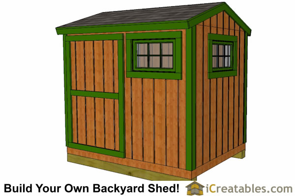 6x8-B Backyard Shed Plans Emailed