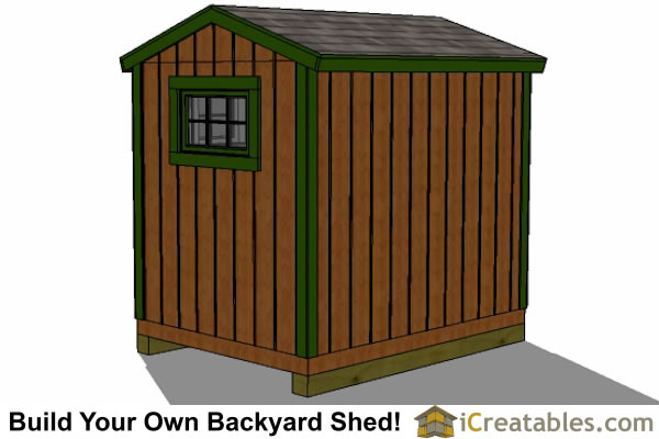 6x8-B Backyard Shed Plans Emailed