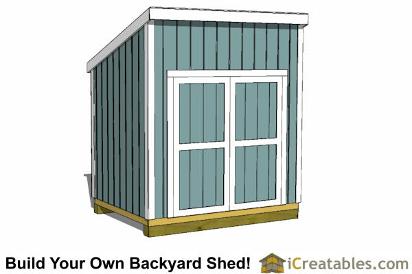 6x8-LT Lean To Shed Plans Emailed
