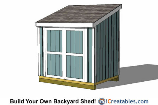6x8-LT Lean To Shed Plans Emailed