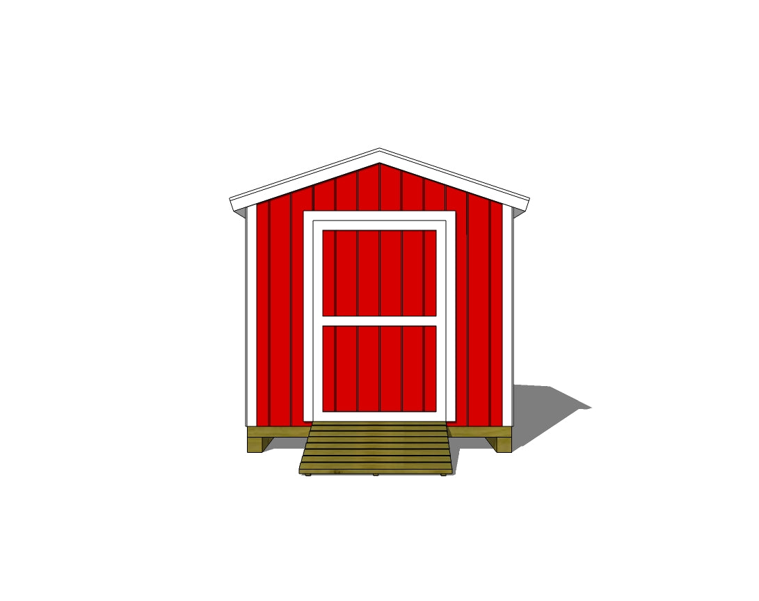 8x10-B Backyard Shed Plans Emailed