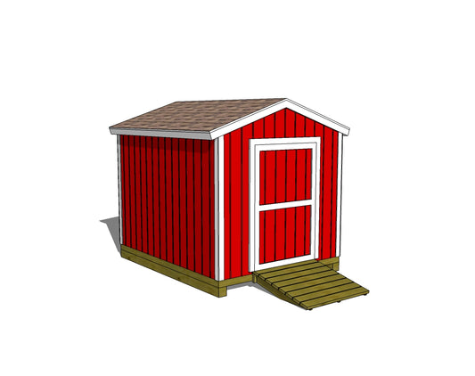 8x10-B Backyard Shed Plans Emailed