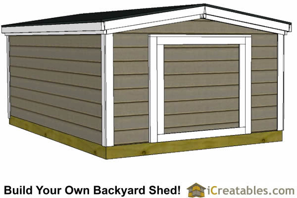 8x12-B6 Backyard 6 Foot Tall Shed Plans Emailed