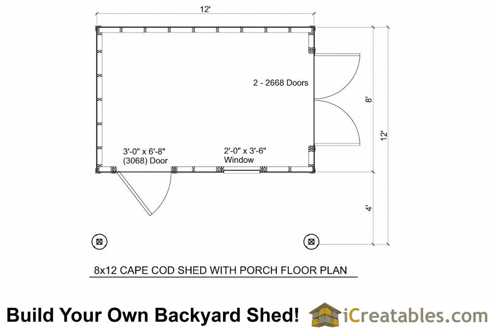 8x12-CCP Cape Cod Porch Plans Emailed