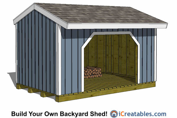 8x12-FW Firewood Shed Plans Emailed