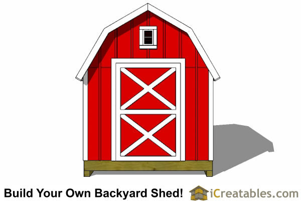 8x12-GB Gambrel Shed Plans Emailed