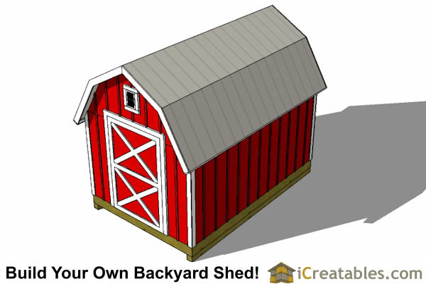 8x12-GB Gambrel Shed Plans Emailed