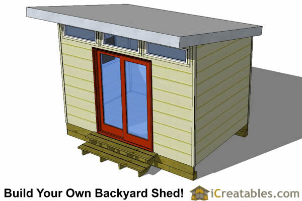 8x12-S1 Modern Shed Plans Emailed
