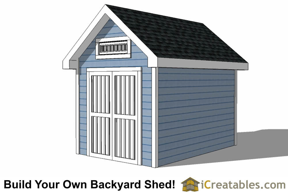 8x12-D Dormer Shed Plans Emailed