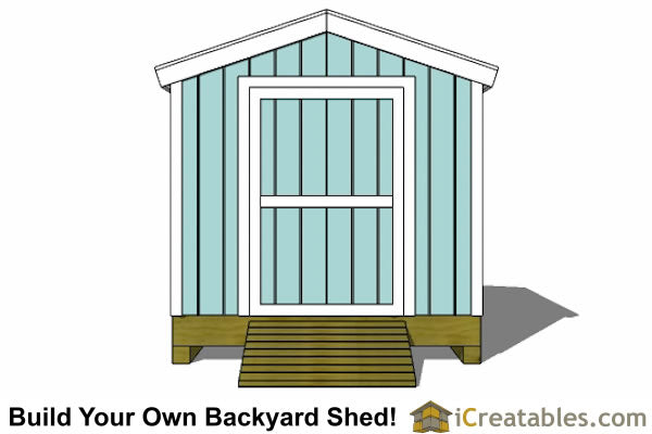 8x12-B Backyard Shed Plans Emailed
