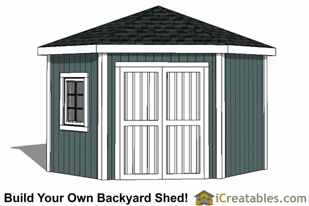 10x10-C5 Corner Shed Plans Emailed