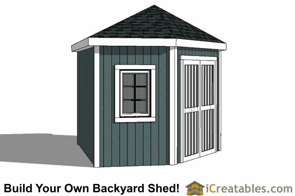 10x10-C5 Corner Shed Plans Emailed