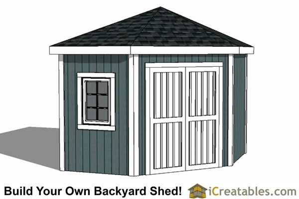 10x10-C5 Corner Shed Plans Emailed