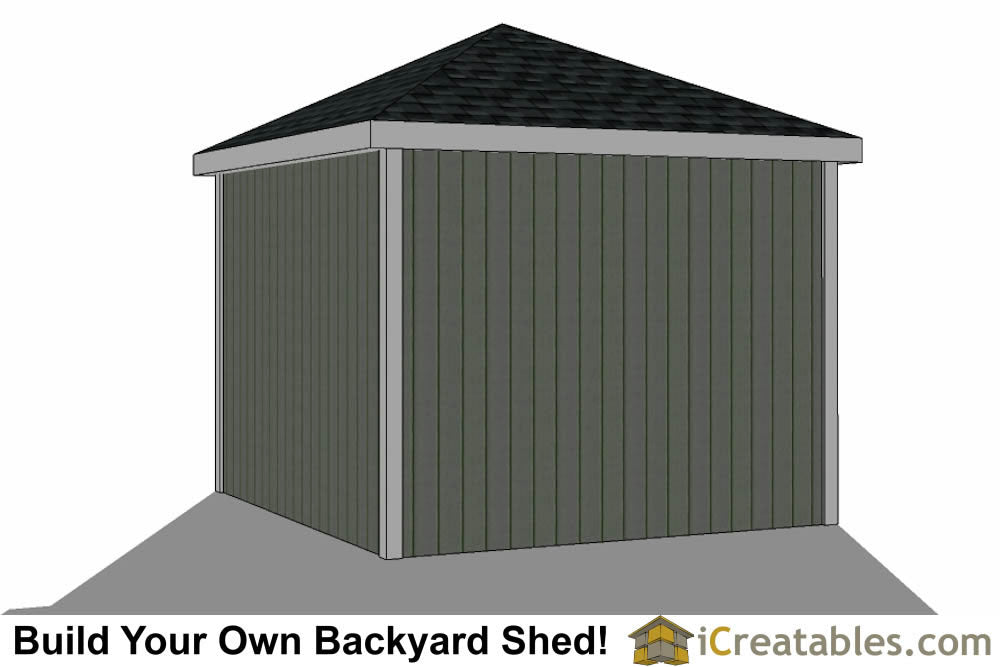 10x10-H Hip Roof Shed Plans Emailed