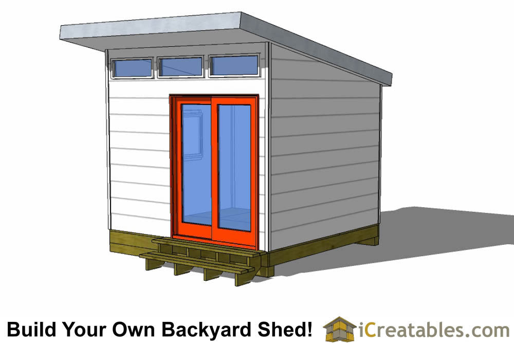 10x10-S2 Modern Shed Plans Emailed