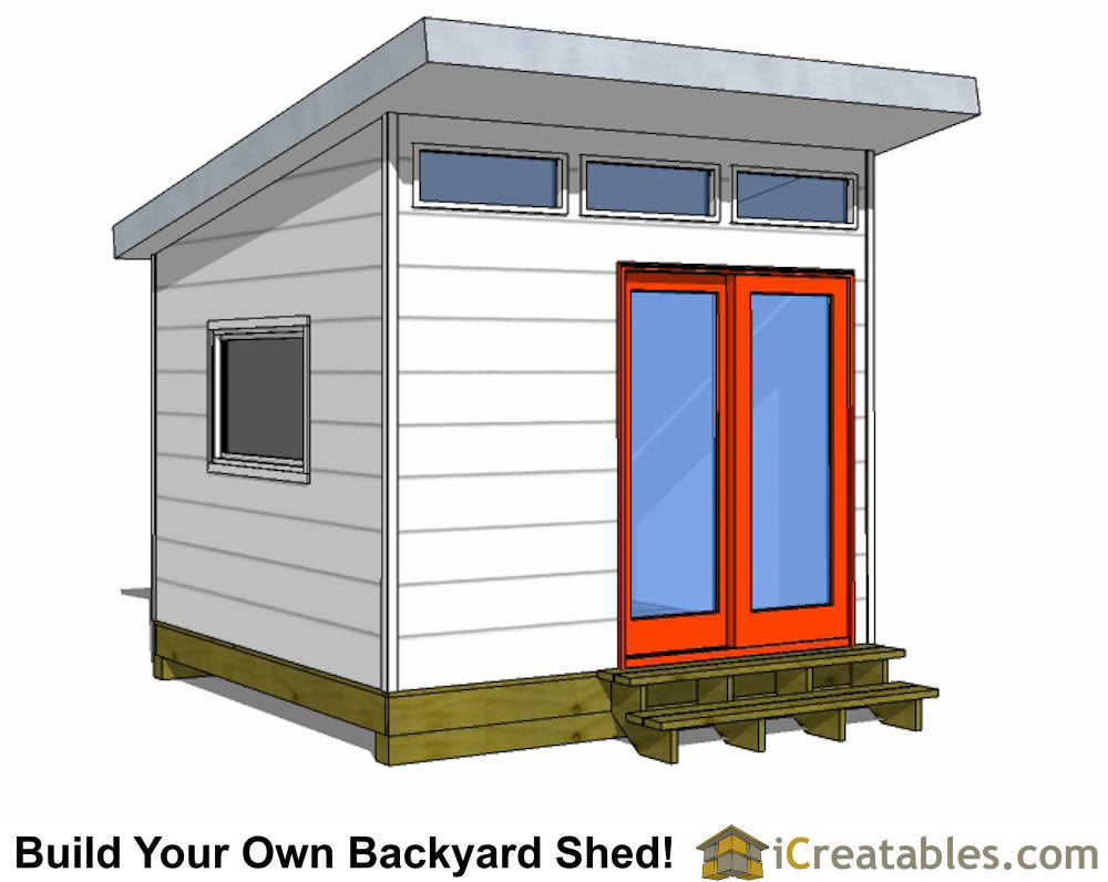 10x10-S2 Modern Shed Plans Emailed