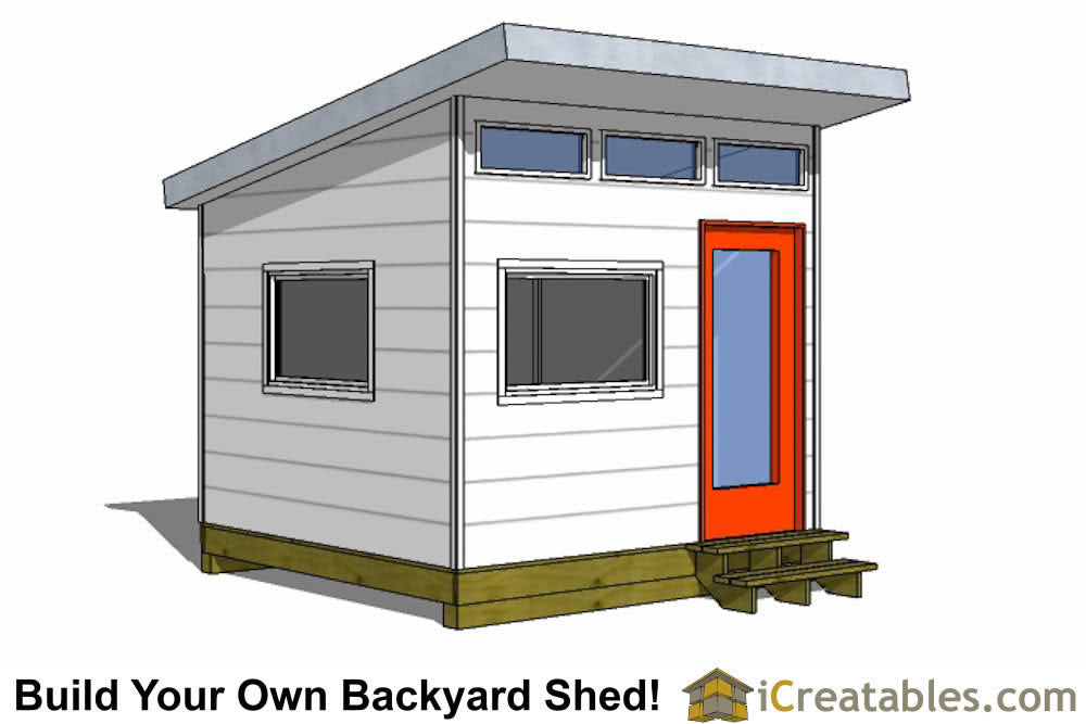 10x10-S2 Modern Shed Plans Emailed