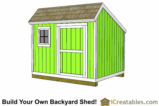 10x10-SB Salt Box Shed Plans Emailed