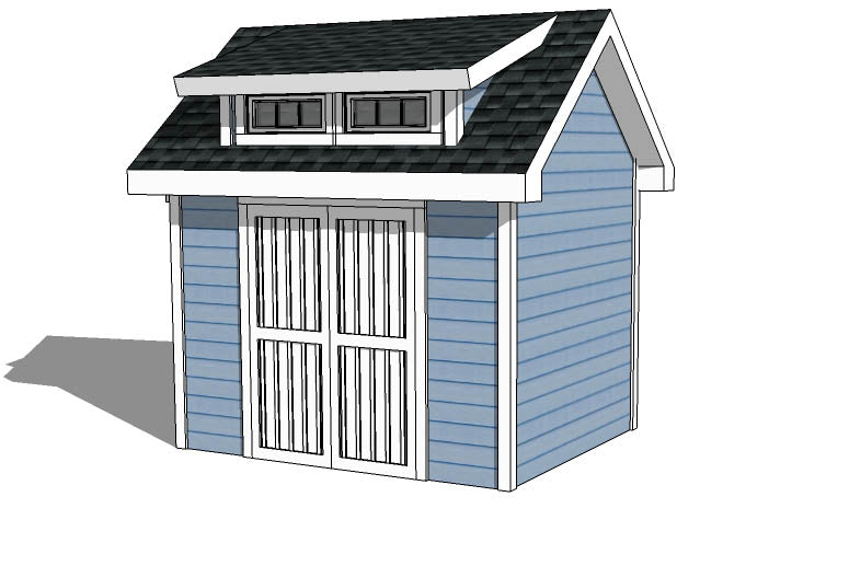 10x10-D Dormer Shed Plans Emailed