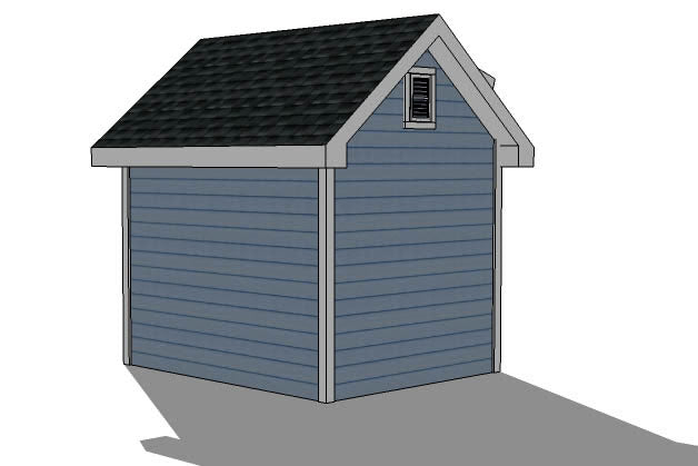 10x10-D Dormer Shed Plans Emailed