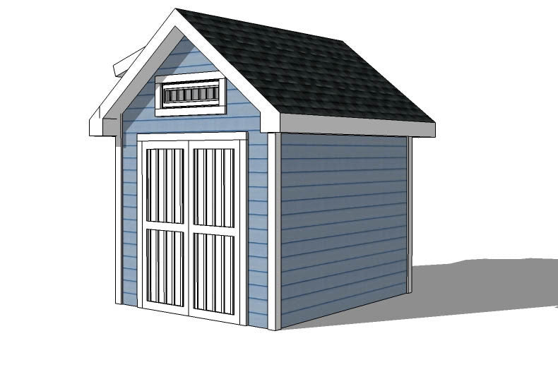 10x10-D Dormer Shed Plans Emailed