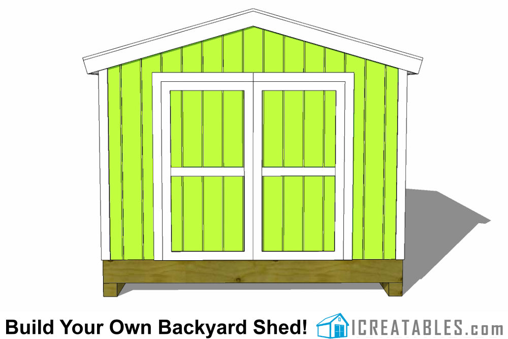 10x10-B Backyard Shed Plans Emailed