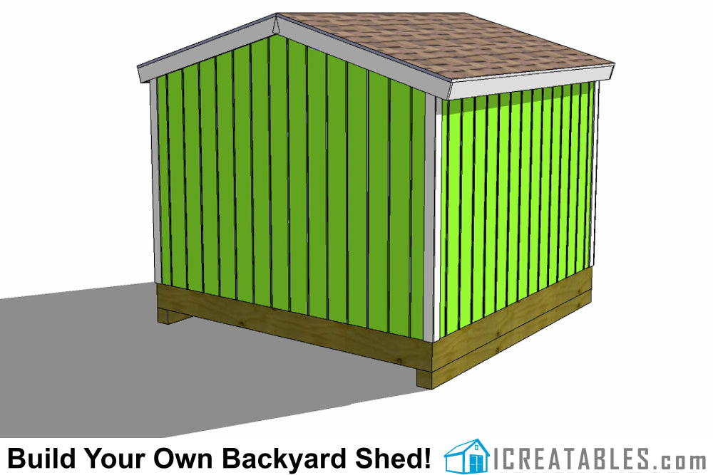 10x10-B Backyard Shed Plans Emailed