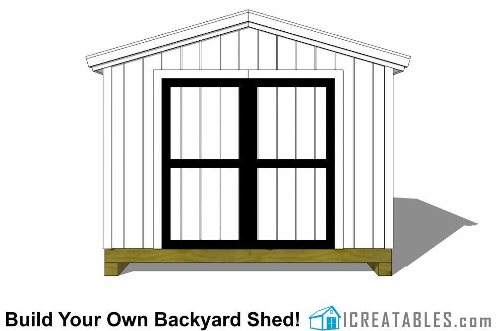 10x12-B Backyard Shed Plans Emailed