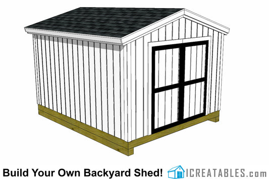 10x12-B Backyard Shed Plans Emailed