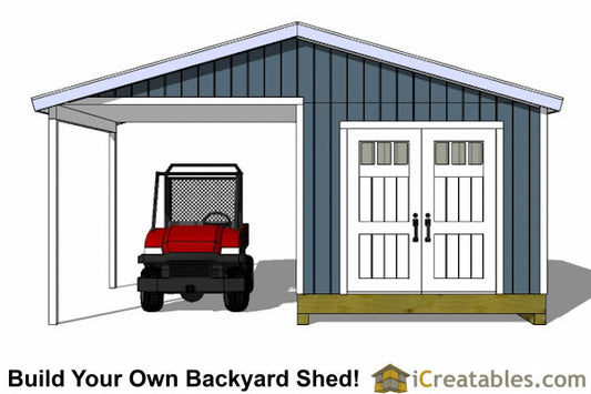10x14-BP Backyard Porch Shed Plans Emailed