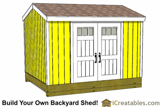 10x12-BT Backyard Tall Shed Plans Emailed