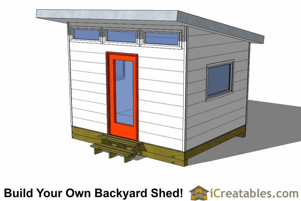 10x12-S1 Modern Shed Plans Emailed