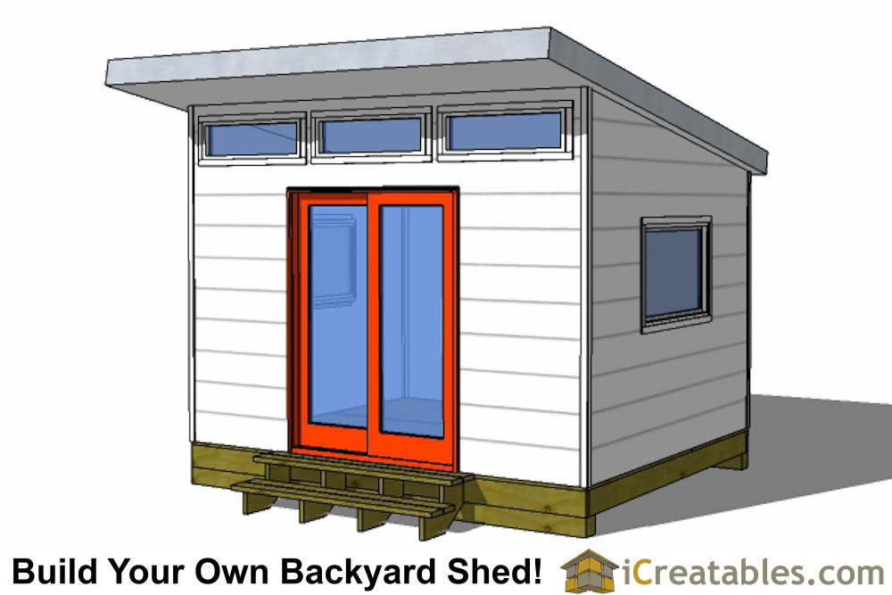 10x12 modern shed plans and design