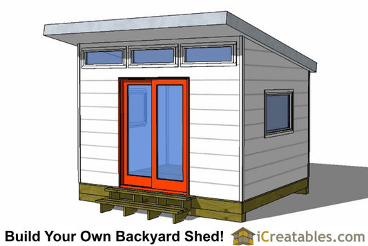 10x12 modern shed plans and design