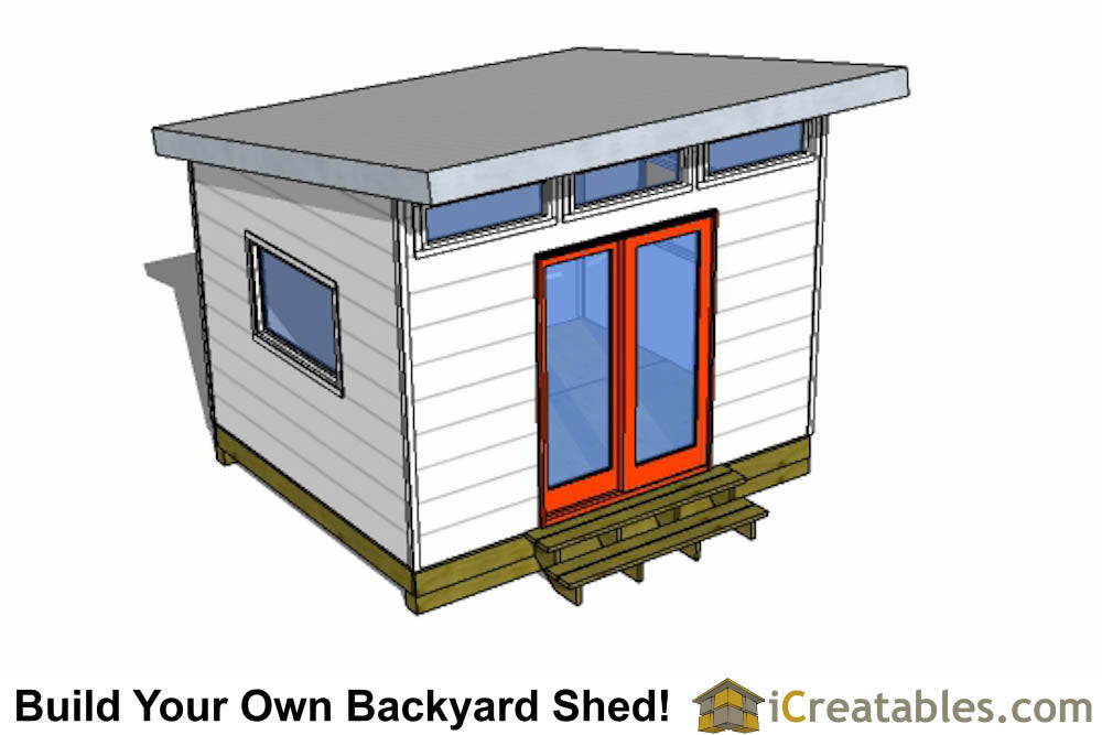 10x12-S1 Modern Shed Plans Emailed