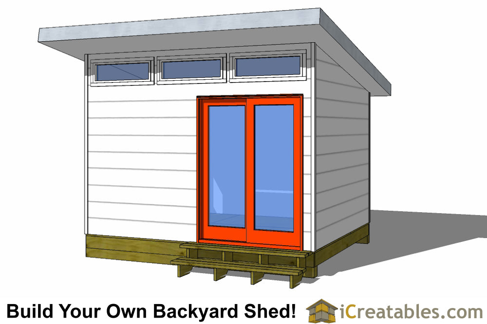 10x12-S2 Modern Shed Plans Emailed