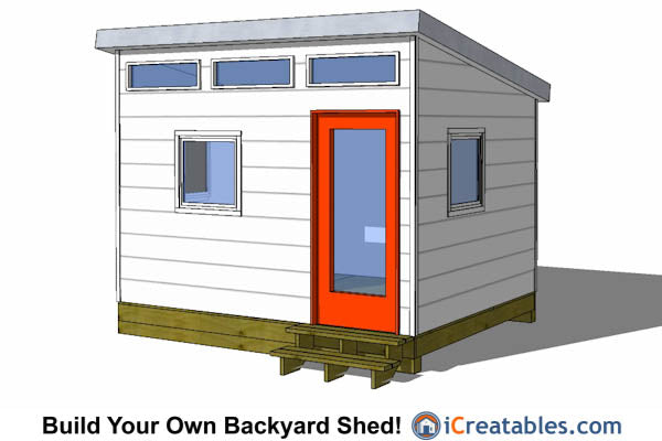 10x12-S2 Modern Shed Plans Emailed