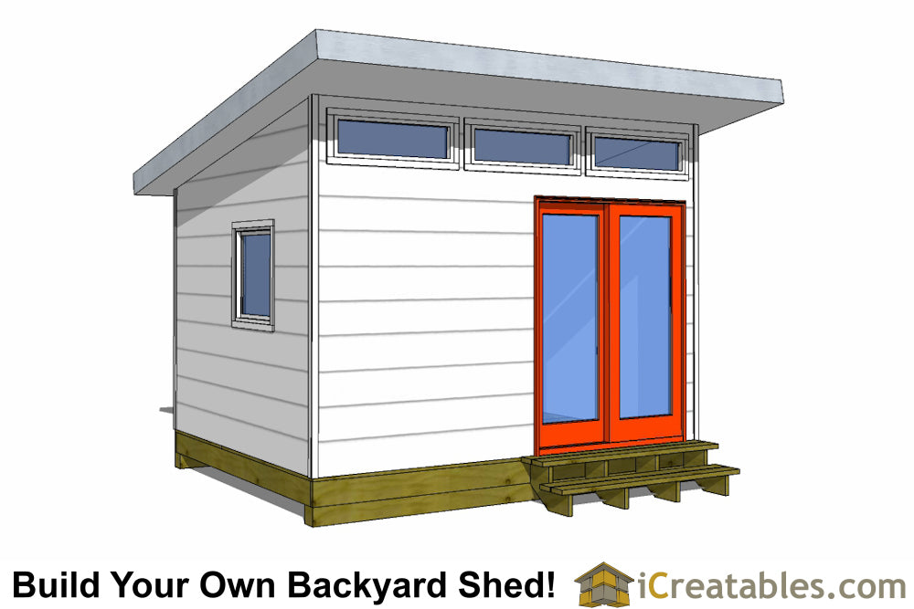 10x12-S2 Modern Shed Plans Emailed