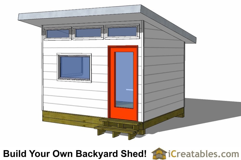 10x12-S2 Modern Shed Plans Emailed