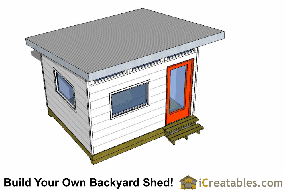 10x12-S2 Modern Shed Plans Emailed